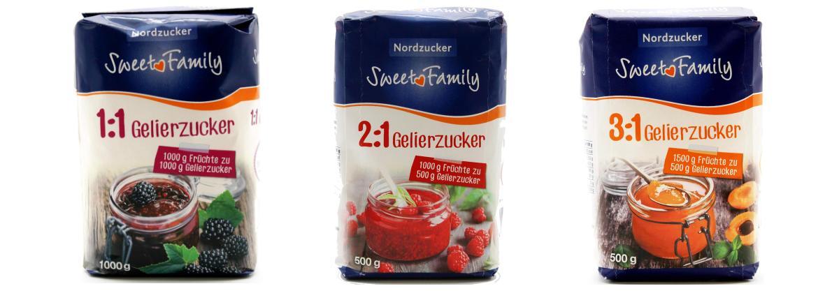 Sie sehen das Titelbild zum Beitrag mit dem Thema: Nordzucker Sweet Family Gelierzucker