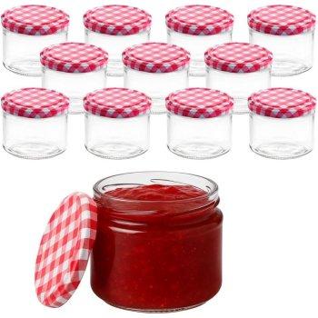 Das AZ-Produktbild zeigt das folgende Produkt: 12er Set Marmeladengläser 330 ml Einmachgläser mit Deckel und Etiketten