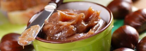 Sie sehen das Titelbild zum Beitrag mit dem Thema: Hausgemachte Maronenmarmelade