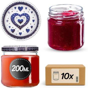 Das AZ-Produktbild zeigt das folgende Produkt: KADAX 10er Set Einmachgläser 200 ml mit Twist-Off Deckel